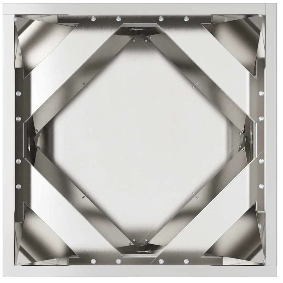 Jardinière 2 pc Argent 40 x 40 x 40 cm Acier inoxydable - 7