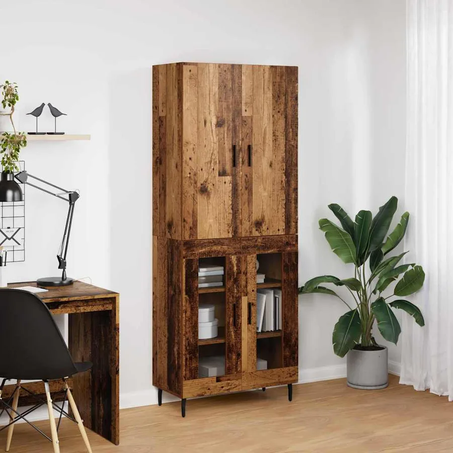 Haut Armoire Bois ancien 69,5 x 34 x 180 cm Bois d'ingénierie - 4
