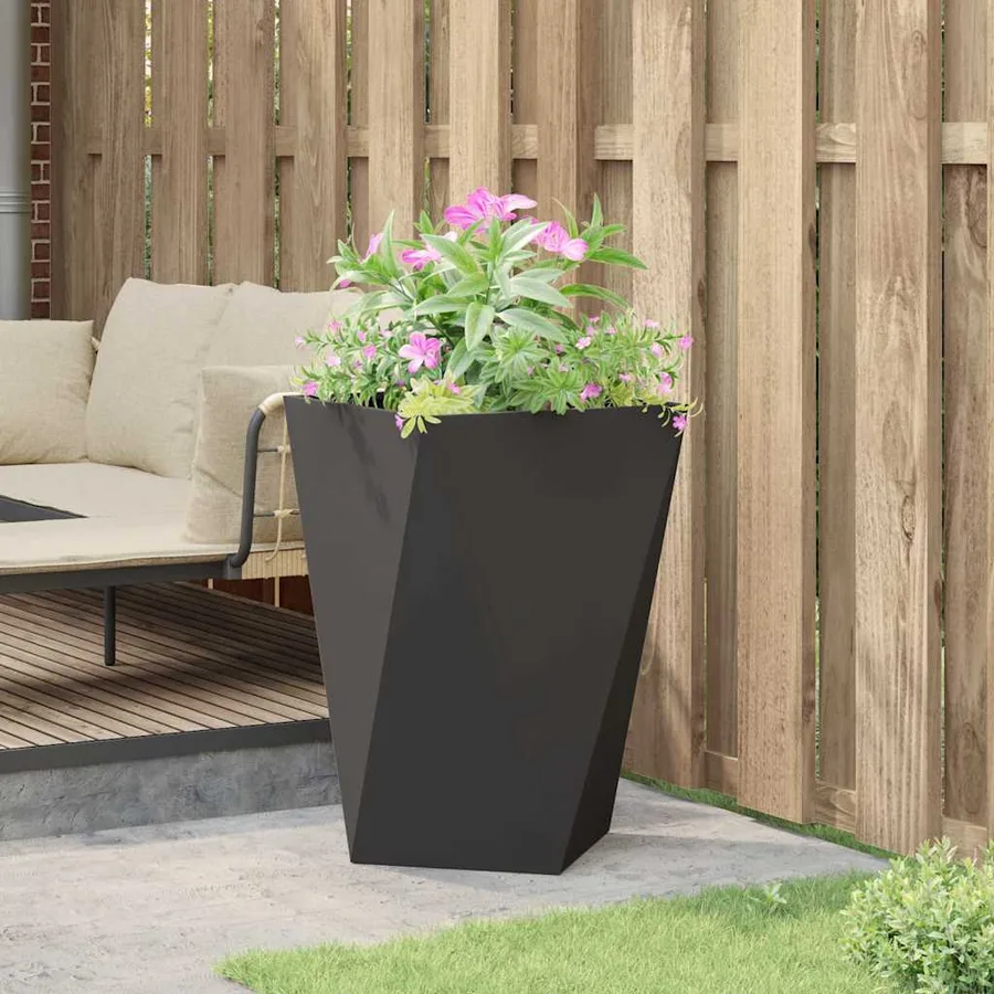 Jardinière Noir 50 x 50 x 75 cm Acier - 4