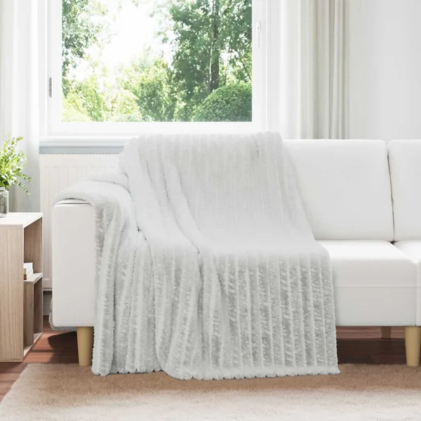 Couvertures à jeter 6 pcs Gris 200 x 150 cm Toison