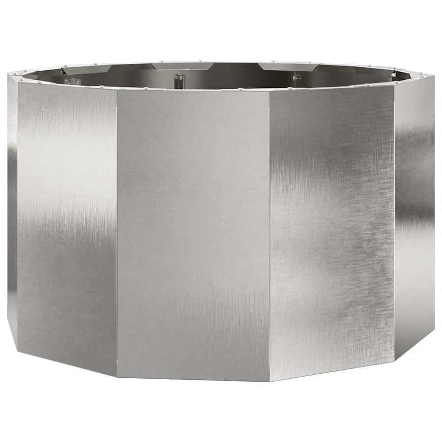 Jardinière Argent 60 x 60 x 35 cm Acier inoxydable - 2