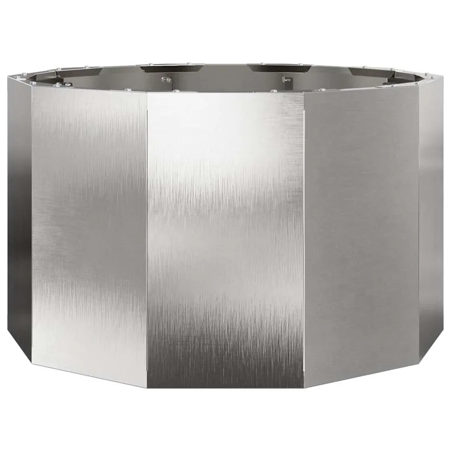 Jardinière Argent 60 x 60 x 35 cm Acier inoxydable - 5