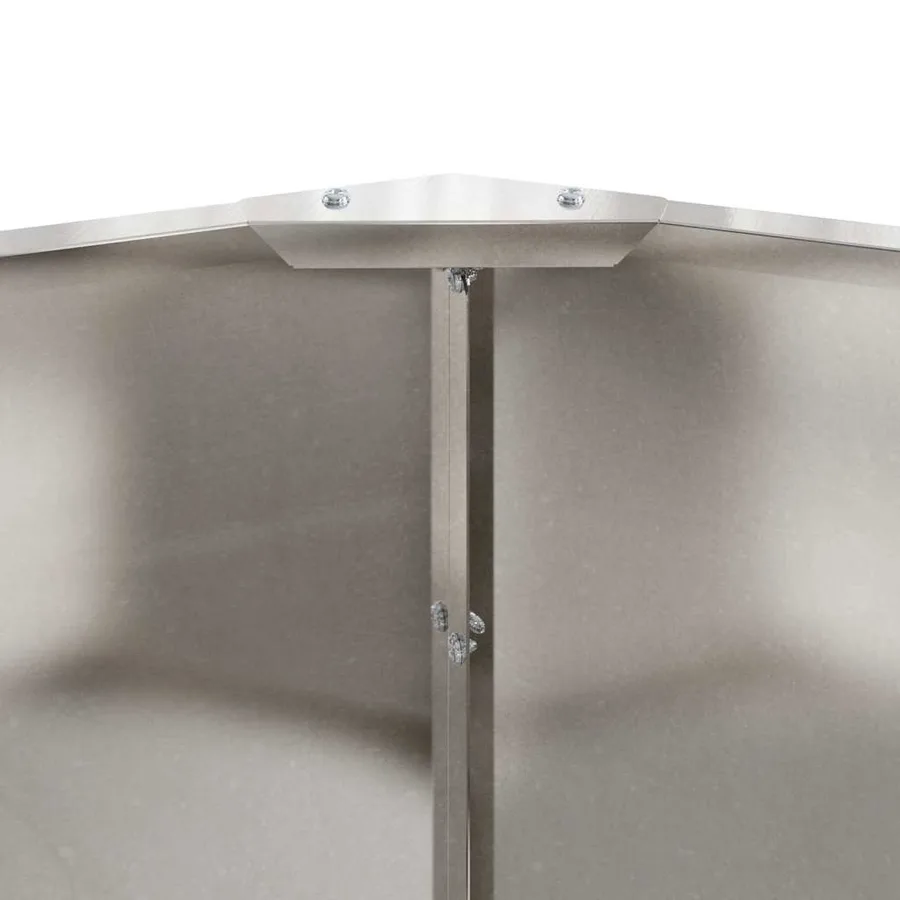 Jardinière Argent 60 x 60 x 35 cm Acier inoxydable - 7