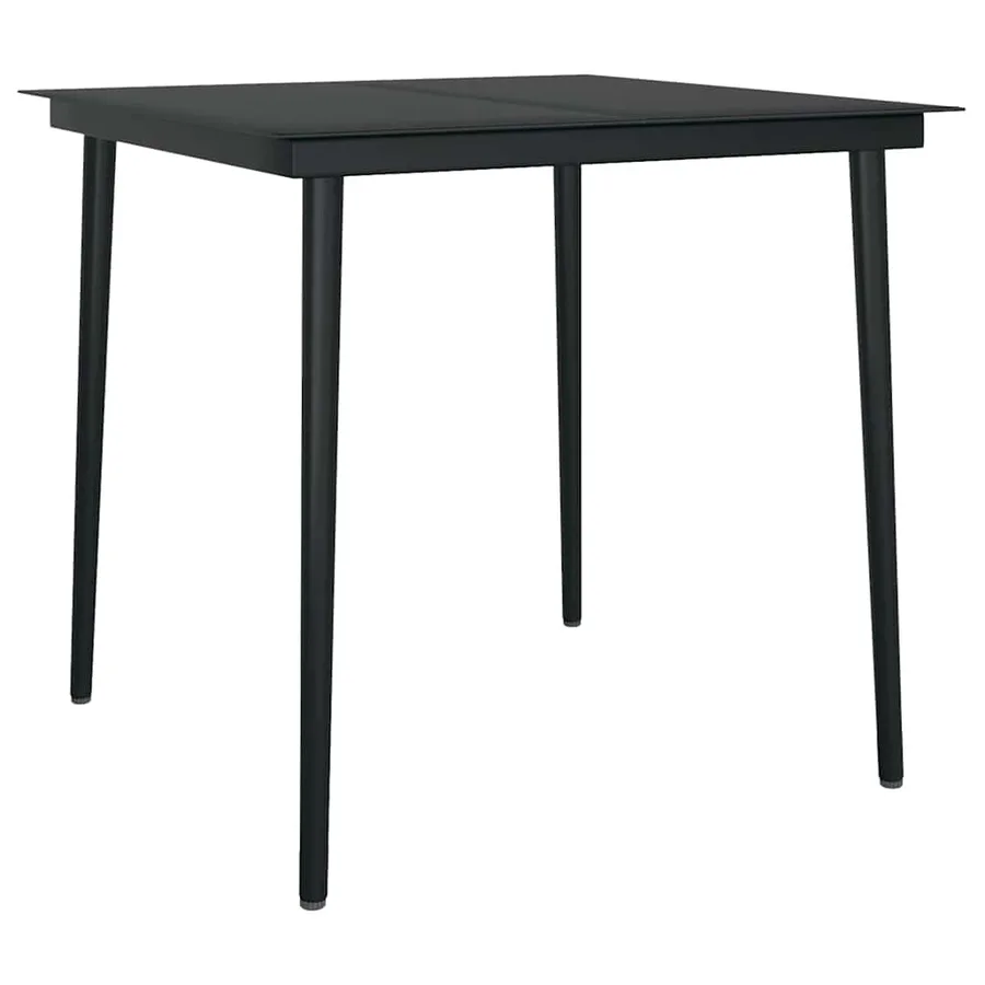 Ensemble à manger de jardin 5 pcs Noir Rotin PVC - 7
