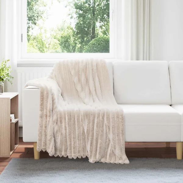 Couvertures à jeter 6 pcs Beige 150 x 130 cm Toison
