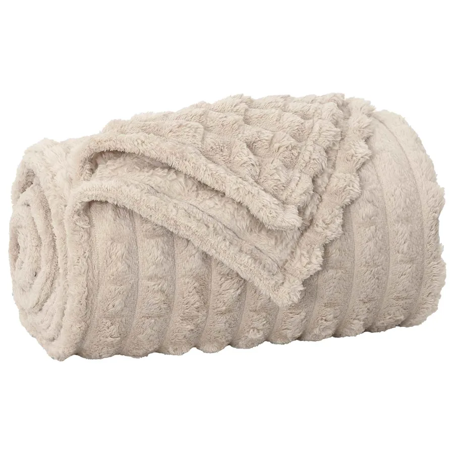 Couvertures à jeter 6 pcs Beige 150 x 130 cm Toison - 4