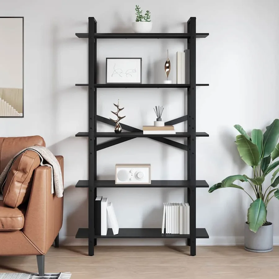 Étagère Chêne noir 100 x 33,5 x 178 cm Bois d'ingénierie - 4