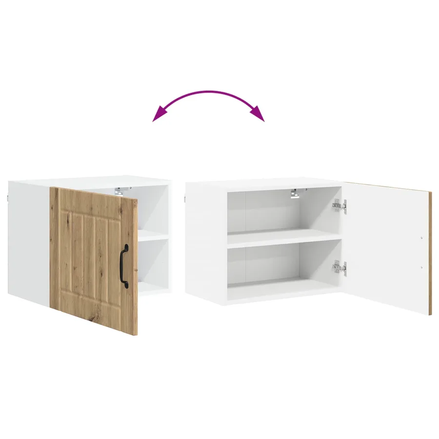 Meuble mural LUCCA 2 pcs Chêne artisanal Bois d'ingénierie - 12