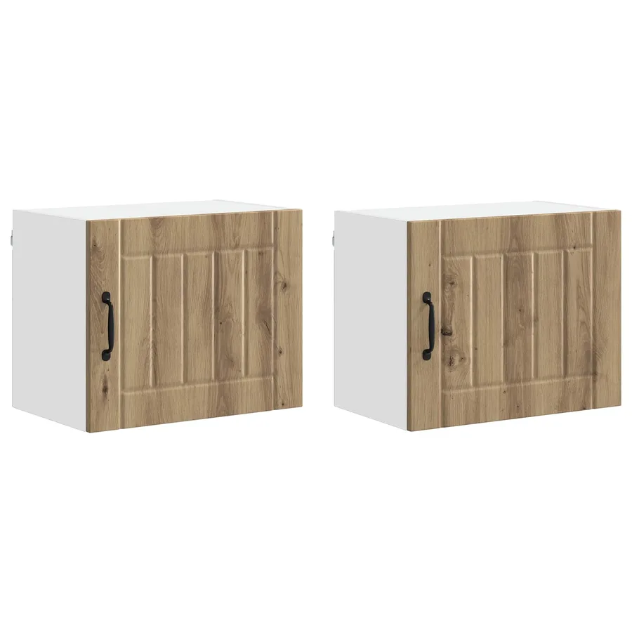Meuble mural LUCCA 2 pcs Chêne artisanal Bois d'ingénierie - 2