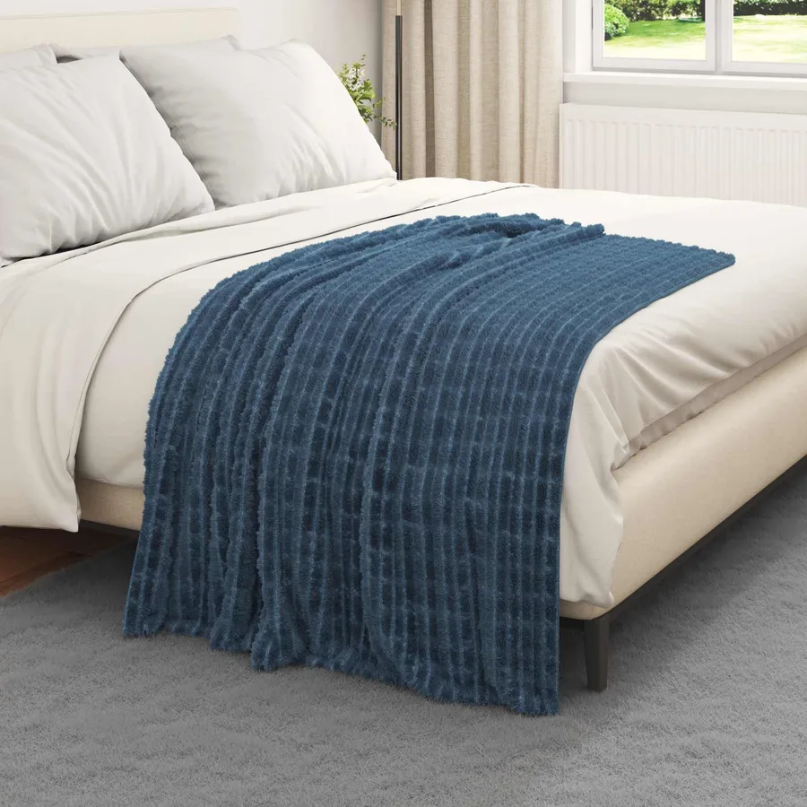 Couvertures à jeter 6 pcs Bleu marine 150 x 130 cm Toison - 3