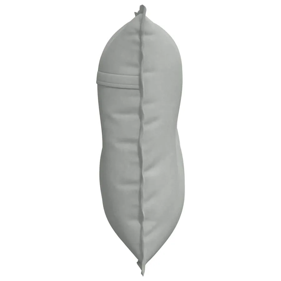 Coussin de Dos Gris clair 80 x 50 cm Tissu en velours côtelé - 6