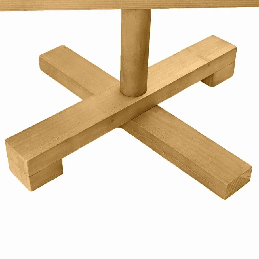 Arbre de Noël en bois Marron 90 cm Bois massif en pin - 9