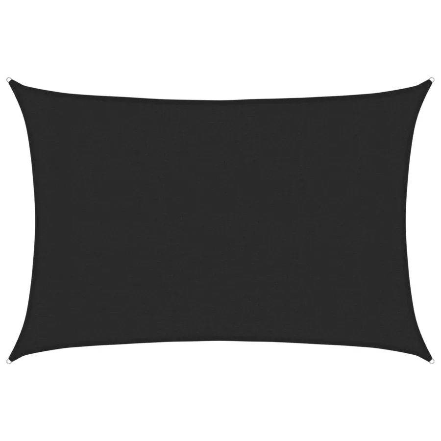 Voile d'ombrage 160 g/m² Noir 3x4,5 m PEHD - 2