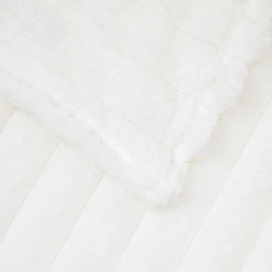 Couvertures à jeter 6 pcs Blanc 200 x 150 cm Toison - 6
