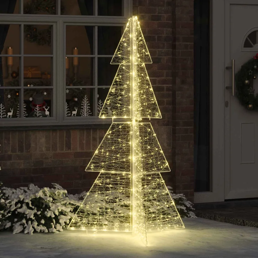 Sapin de Noël avec 240 LED Blanc chaud 180 cm Acrylique