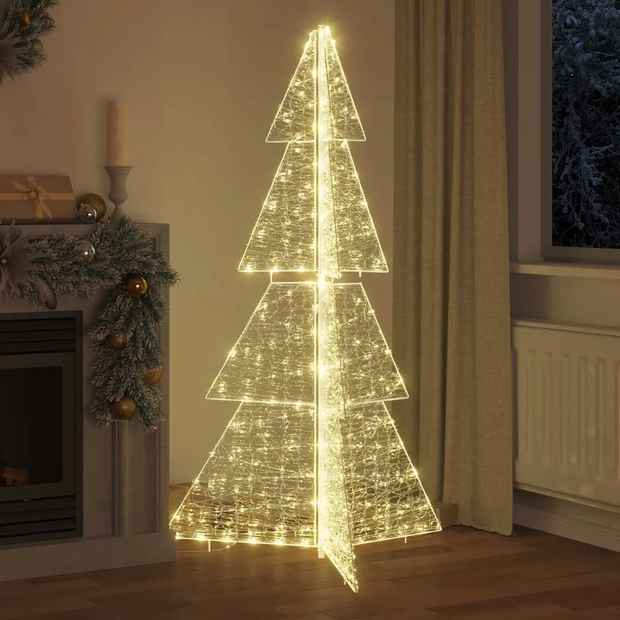 Sapin de Noël avec 240 LED Blanc chaud 180 cm Acrylique - 3