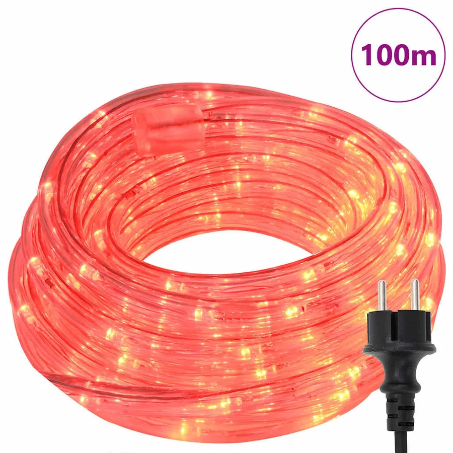 Lumière en corde avec 2400 LED Rouge 100 m PVC - 3
