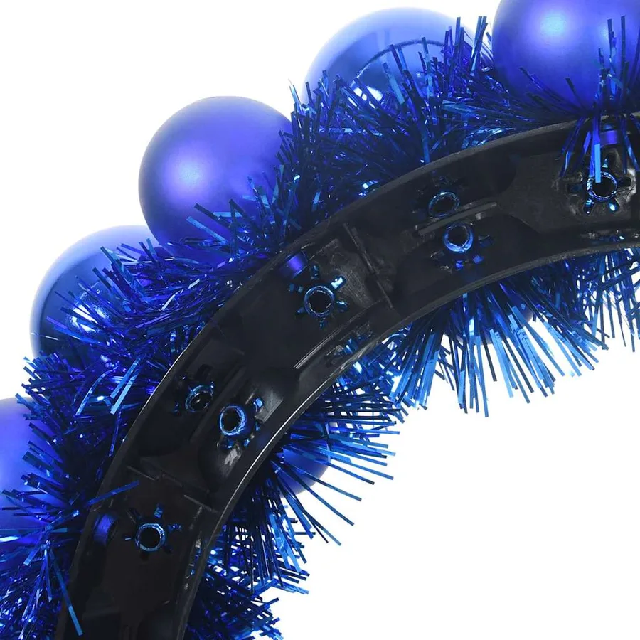 Couronnes de Boules de Noël 2 pcs Bleu 33 x 33 x 7 cm - 7