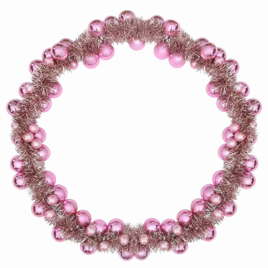 Guirlande de Boules de Noël Rose 186 cm Polystyrène - 5