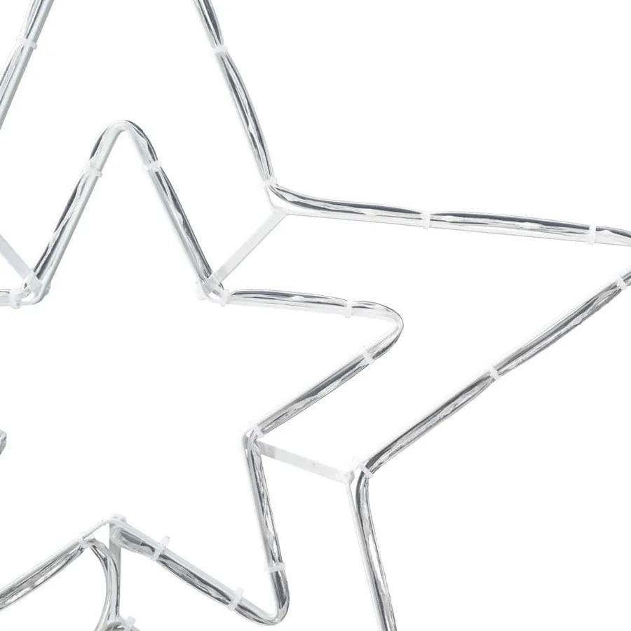 Étoile de Noël avec 72 LED Blanc Froid 51,5 x 50 x 0,65 cm Fer - 9