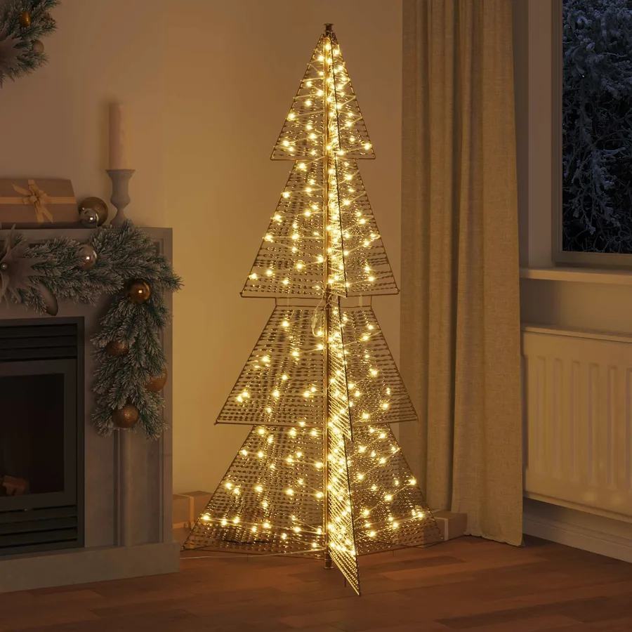 Sapin de Noël avec 240 LED Blanc chaud 180 cm PET - 3