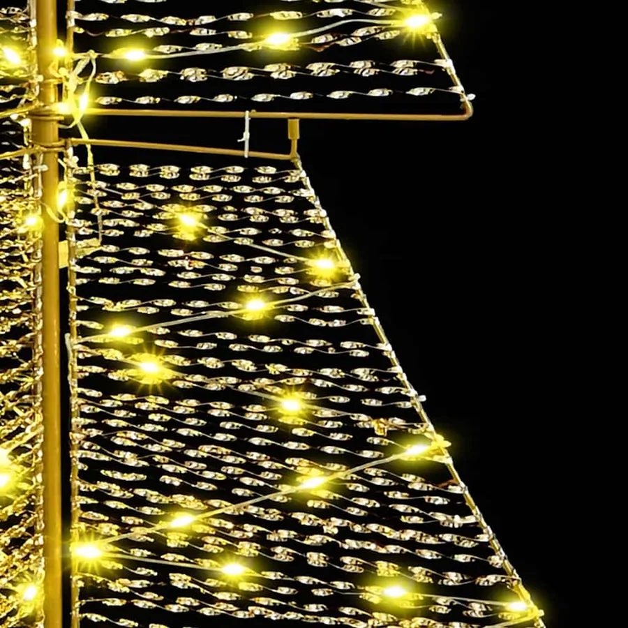 Sapin de Noël avec 240 LED Blanc chaud 180 cm PET - 7