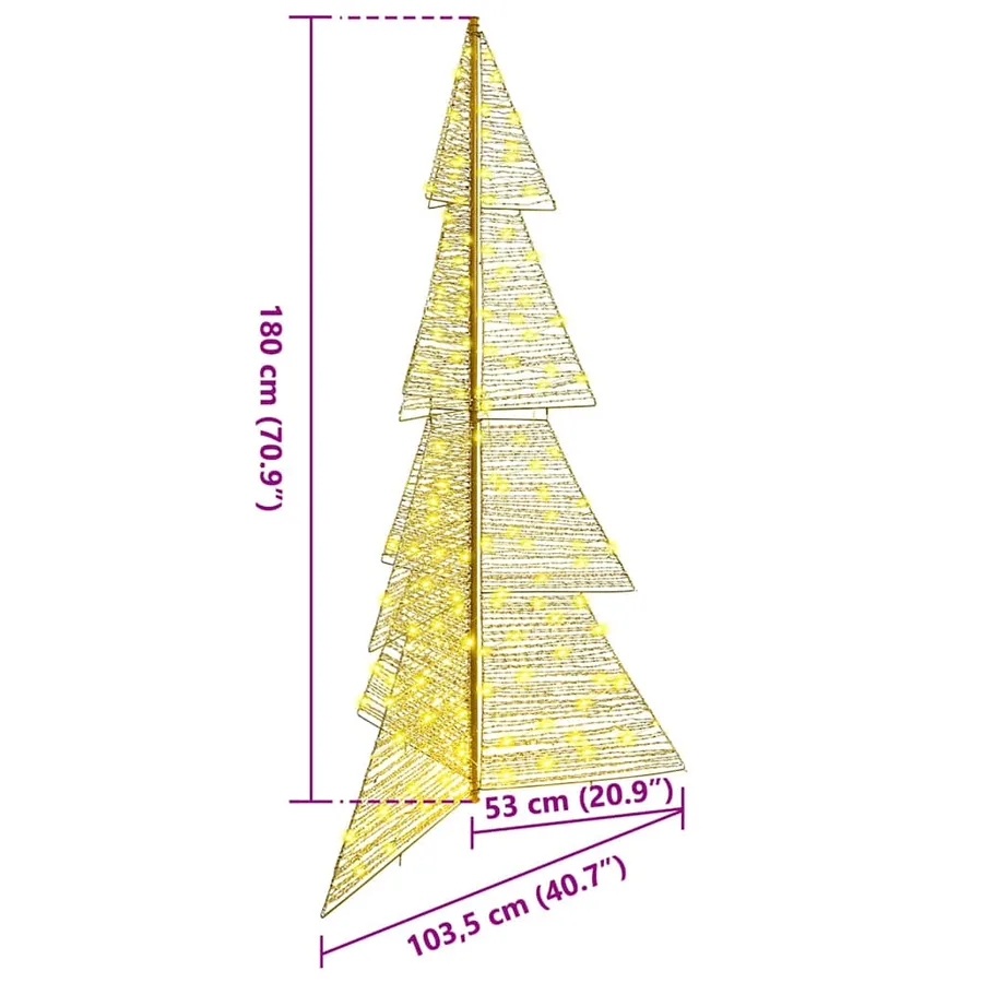 Sapin de Noël avec 240 LED Blanc chaud 180 cm PET - 8