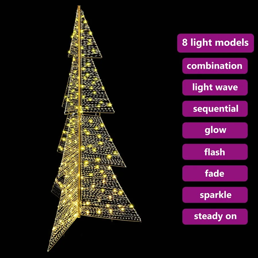 Sapin de Noël avec 240 LED Blanc chaud 180 cm PET - 9
