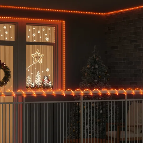 Lumière en corde avec 2400 LED Blanc chaud 100 m PVC