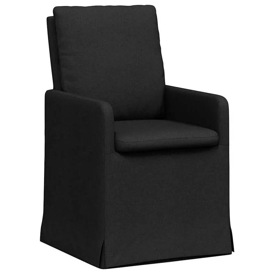 Chaises de salle à manger 2 pcs Noir 57 x 67 x 98 cm tissu - 2
