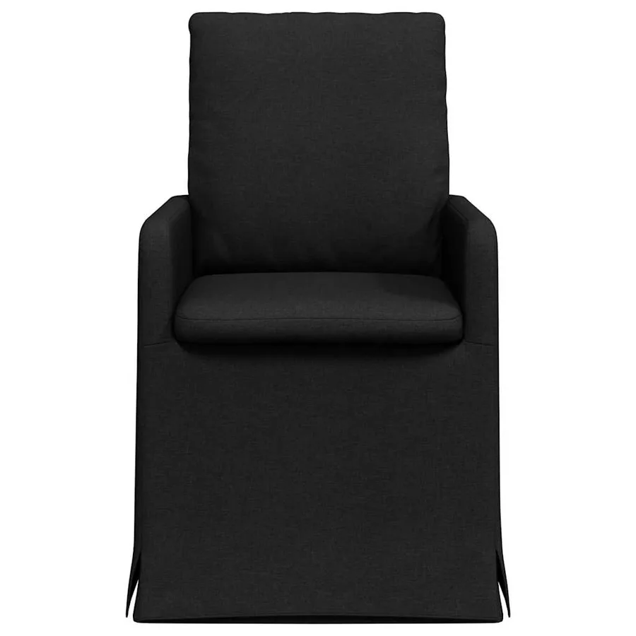 Chaises de salle à manger 2 pcs Noir 57 x 67 x 98 cm tissu - 4