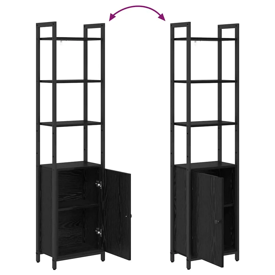 Bibliothèque Chêne noir 40 x 24 x 161 cm Bois d'ingénierie - 11