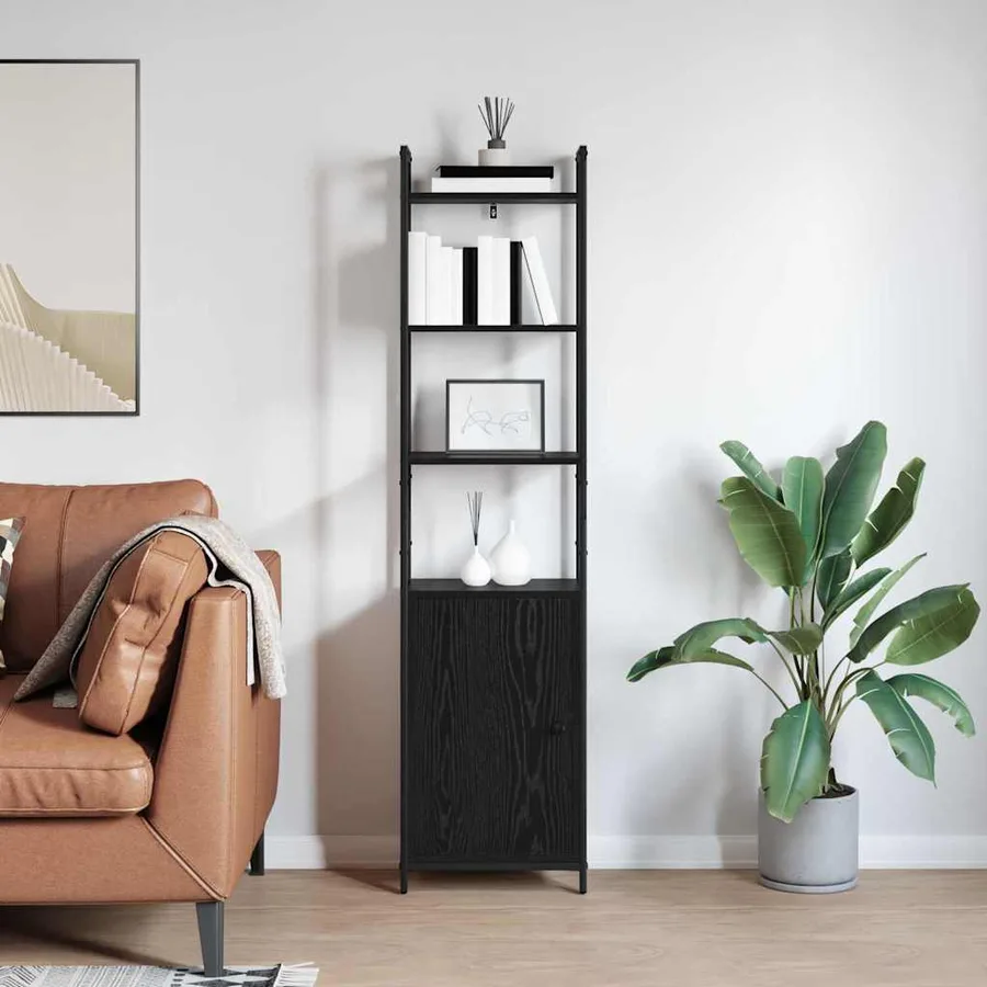 Bibliothèque Chêne noir 40 x 24 x 161 cm Bois d'ingénierie - 4