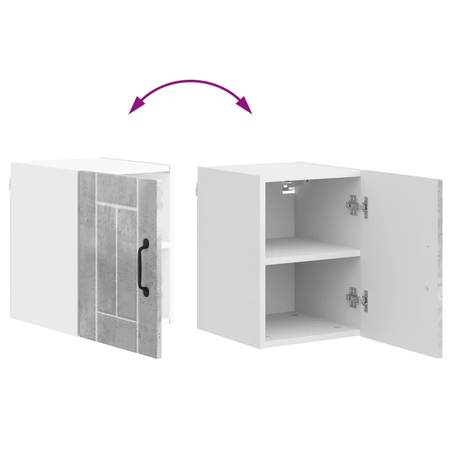 Meuble mural LUCCA 2 pcs Gris béton 30 x 31 x 40 cm - 12