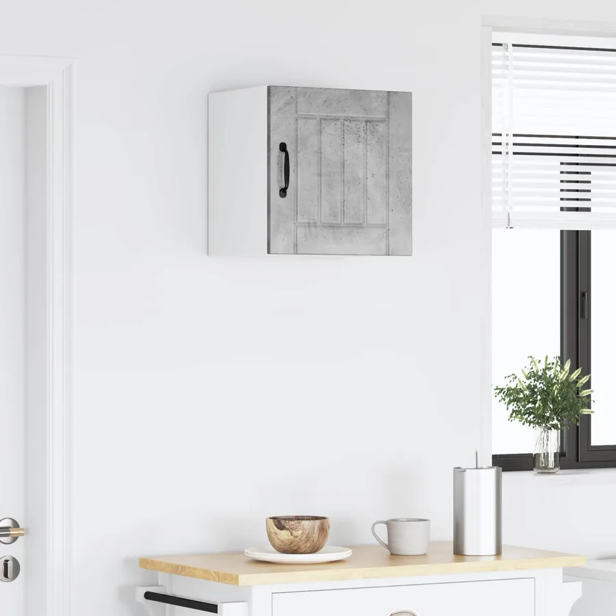 Meuble mural LUCCA Gris béton 40 x 31 x 40 cm Bois d'ingénierie - 4