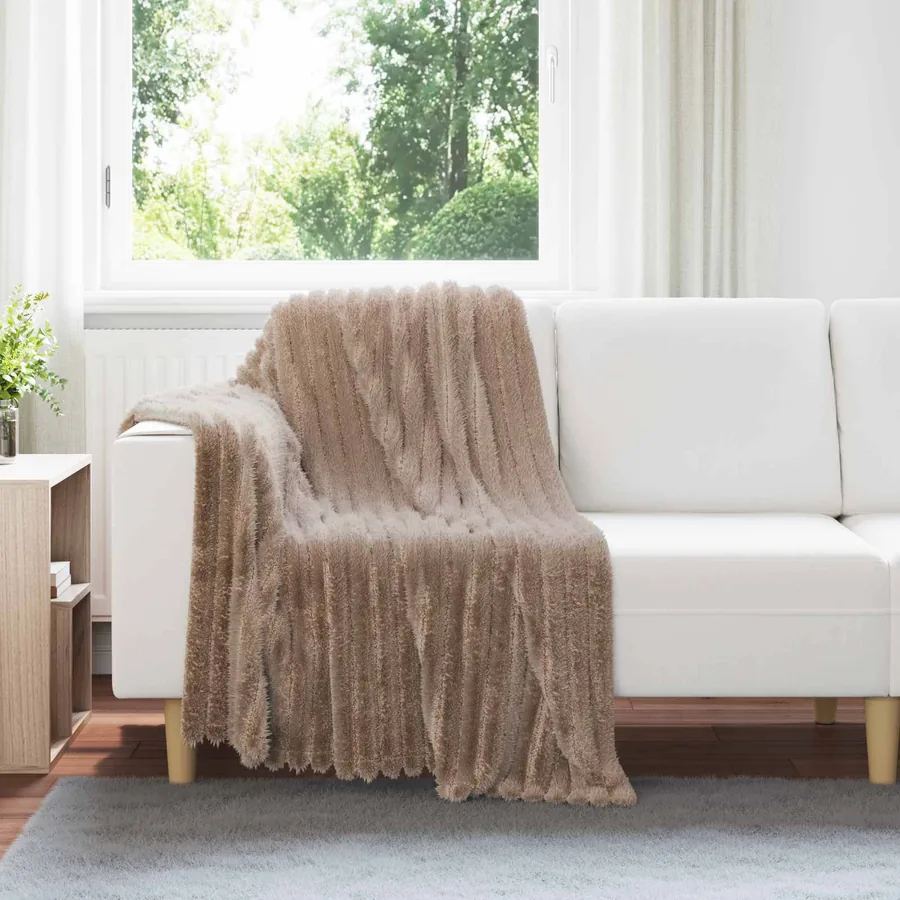 Jeté Camel 150 x 130 cm Toison