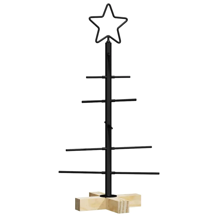 Arbre de Noël en métal Noir 59,5 cm Acier peint par poudre - 2