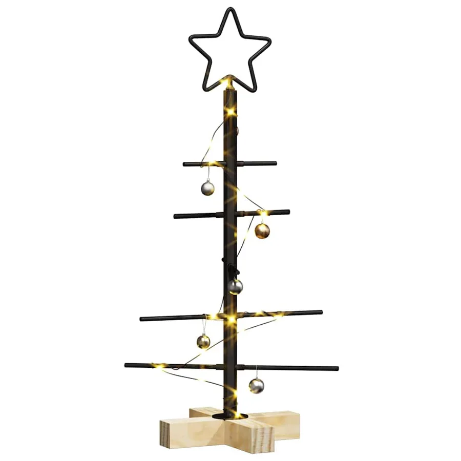 Arbre de Noël en métal Noir 59,5 cm Acier peint par poudre - 3