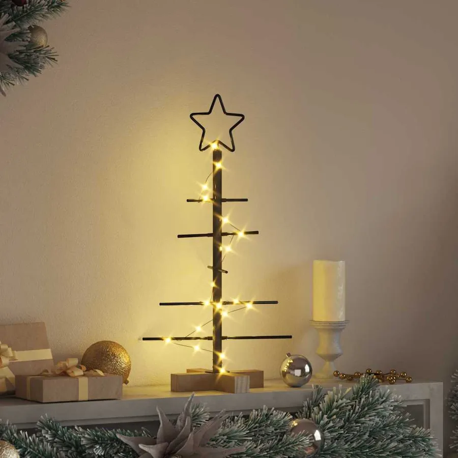 Arbre de Noël en métal Noir 59,5 cm Acier peint par poudre - 4