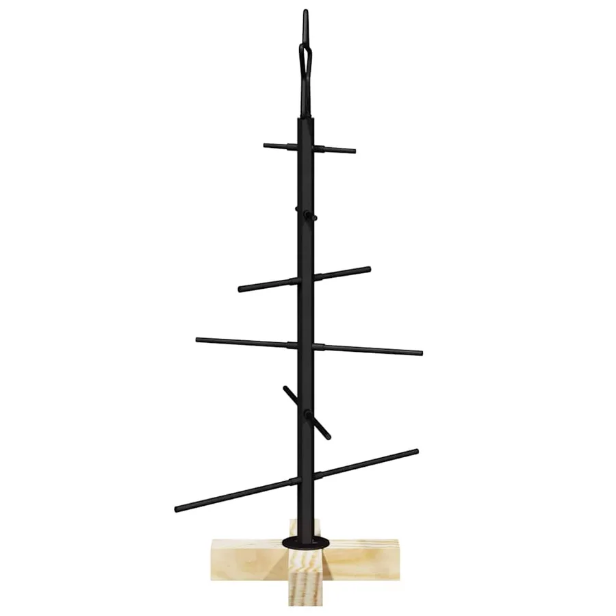 Arbre de Noël en métal Noir 59,5 cm Acier peint par poudre - 6