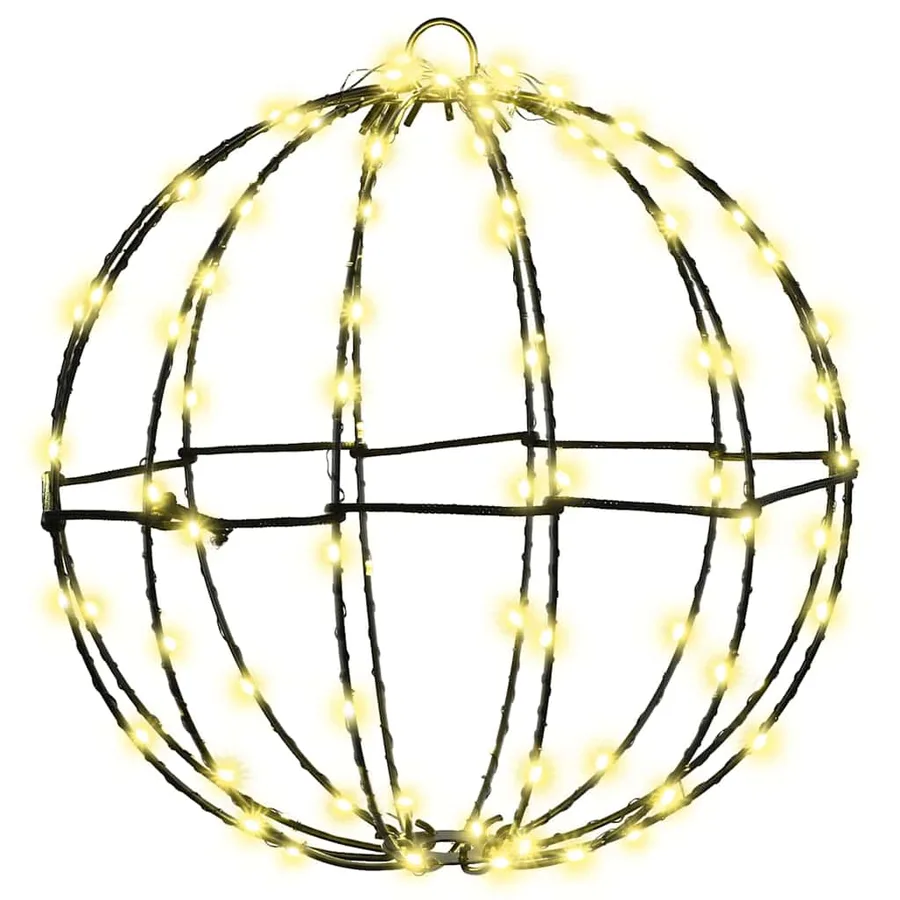 Boule avec 192 LED 2 pcs Blanc chaud 30 x 30 x 32 cm Métal - 4
