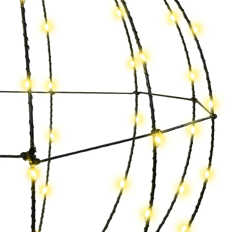 Boule avec 192 LED 2 pcs Blanc chaud 30 x 30 x 32 cm Métal - 6