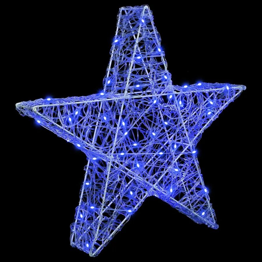 Étoile en 3D avec 50 LED Bleu 55 x 53,5 x 10 cm Acrylique - 4