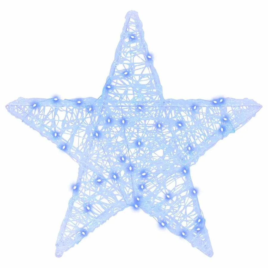 Étoile en 3D avec 50 LED Bleu 55 x 53,5 x 10 cm Acrylique - 5