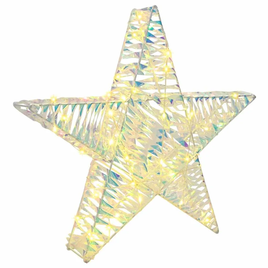 Étoile en 3D avec 50 LED Blanc chaud 55 x 52.5 x 9 cm PET - 2