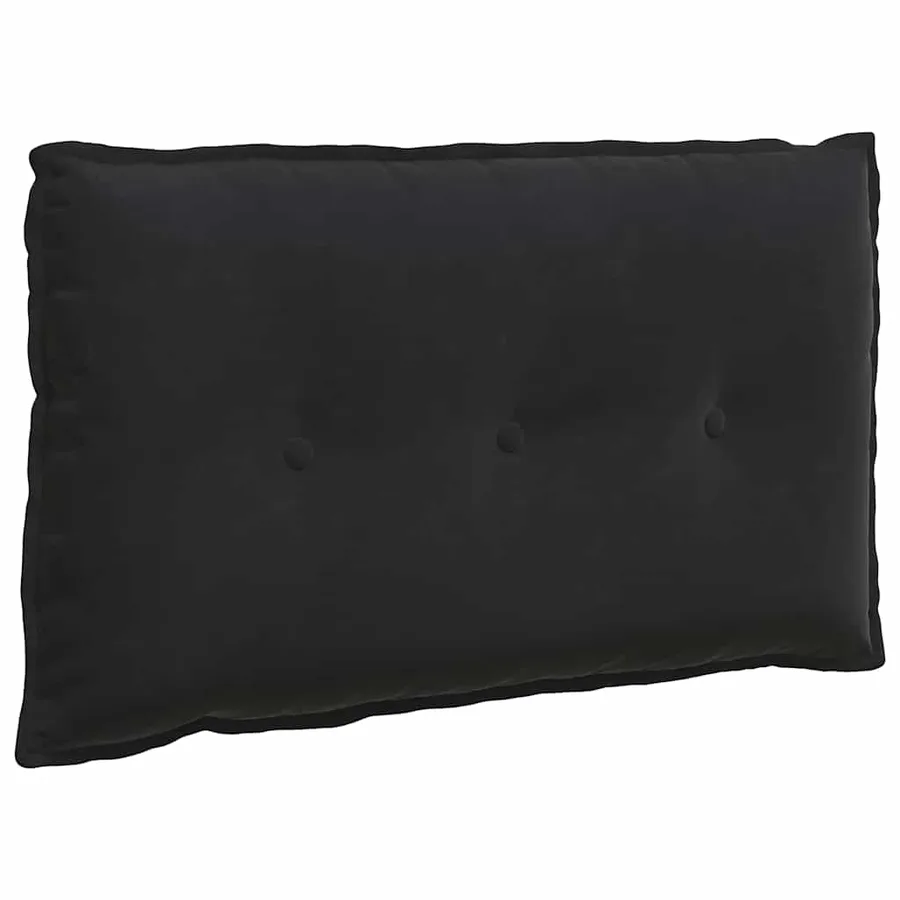 Coussin de Dos Noir 80 x 50 cm Tissu en velours côtelé - 2