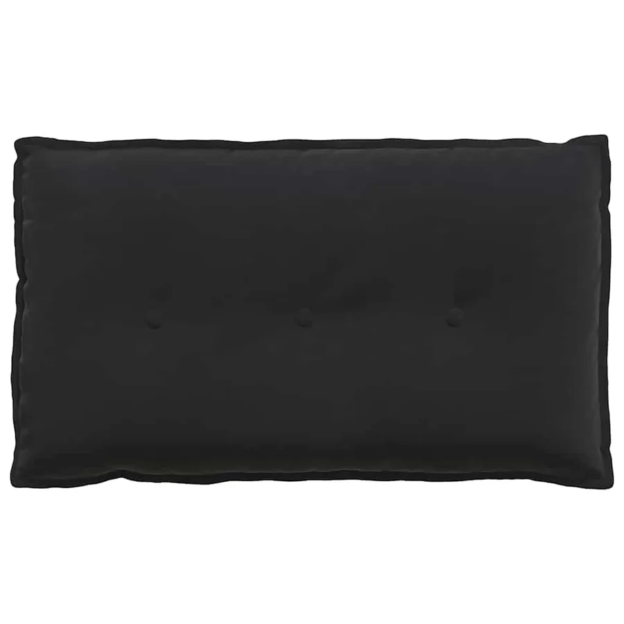 Coussin de Dos Noir 80 x 50 cm Tissu en velours côtelé - 5