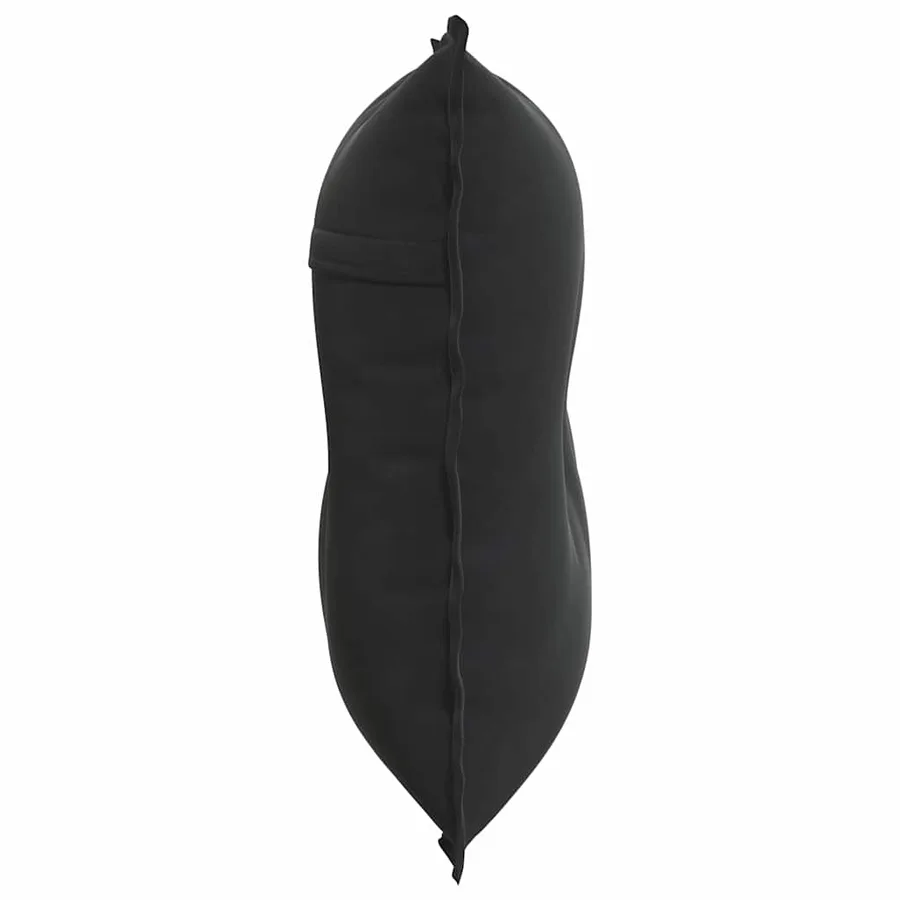 Coussin de Dos Noir 80 x 50 cm Tissu en velours côtelé - 6