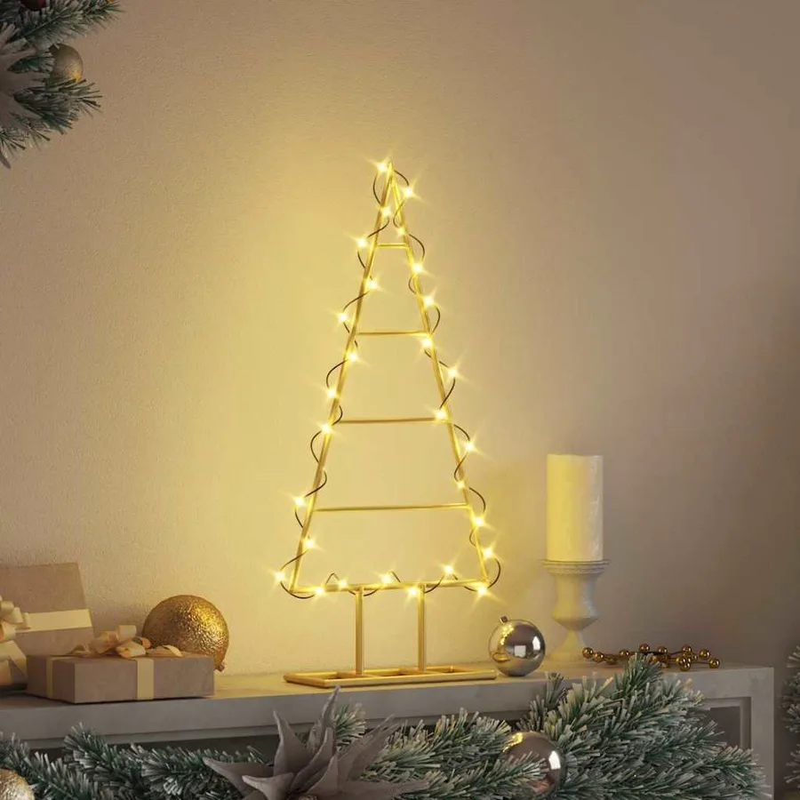 Arbre de Noël en métal Doré 60 cm Acier peint par poudre - 4