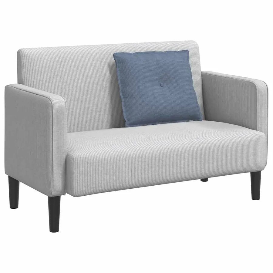 Coussin de Dos Bleu 60 x 50 cm Tissu en velours côtelé - 3